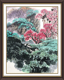 山水竖幅