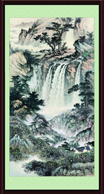 山水竖幅