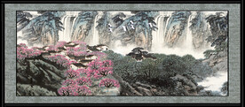 大好河山国画 