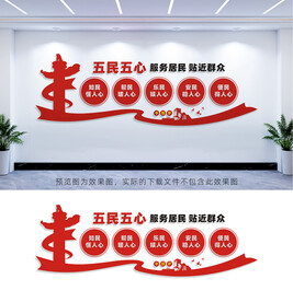 五民五心文化墙