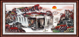 装饰山水画 