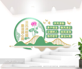 廉洁校园文化墙图片