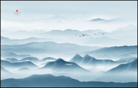 水墨山