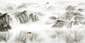 水墨画山水画