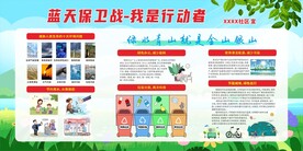 蓝天保卫战我是行动者宣传栏