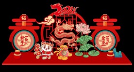 2024龙年春节新年美陈