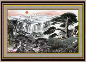 装饰山水画 