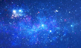 蓝色星空星云背景图