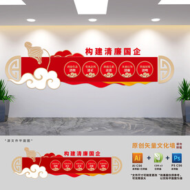 创建清廉国企党建文化墙