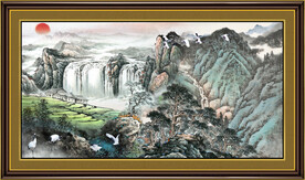 装饰山水画 