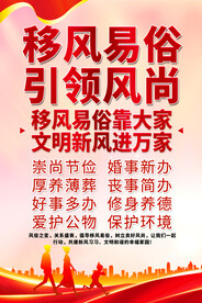 移风易俗海报
