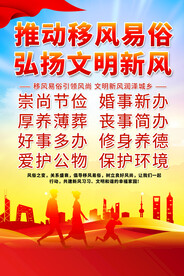 移风易俗海报