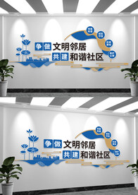 幸福邻里和谐社区文化墙