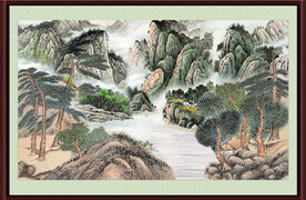 中堂画山水 