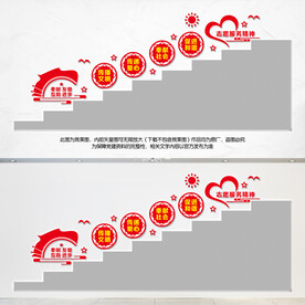 志愿服务精神楼梯文化墙