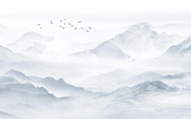 新中式山水背景墙