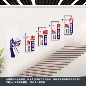 企业楼梯文化墙
