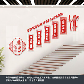医院楼梯文化墙