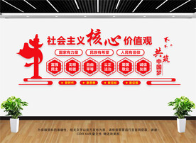 核心价值观党建文化墙