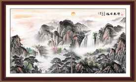 国画山水中国画 