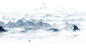 抽象山水画