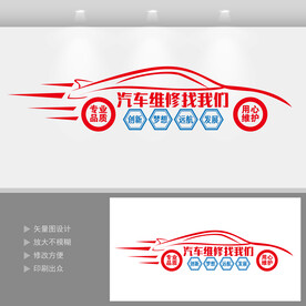 汽车维修养护文化墙