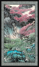 竖幅山水画