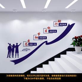 企业楼梯文化墙