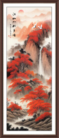 竖幅山水画