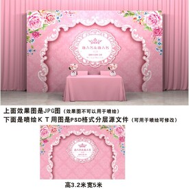 粉色婚礼迎宾签到背景图片