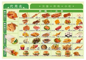 汉堡点菜单 