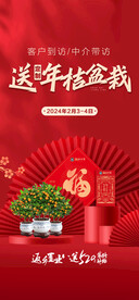 春节有礼到访送年桔海报