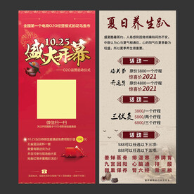 养生艾炙艾灸开幕易拉宝展架