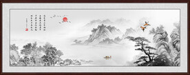 意境水墨山水画