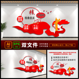  价值观展板 
