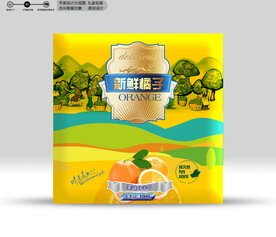 橘子礼盒 效果分层文件