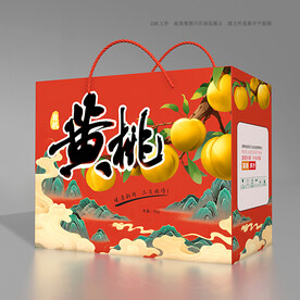 桃子礼盒 黄桃包装