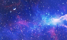 蓝色星空星云背景图