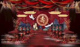 喜庆寿宴造型背景