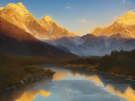 手绘山水画