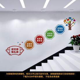 学校楼梯文化墙