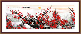 梅花客厅装饰画 梅花图 