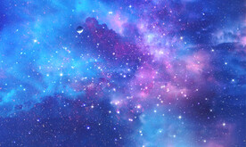 蓝色星空星云背景图