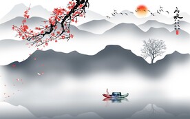 中式水墨山水