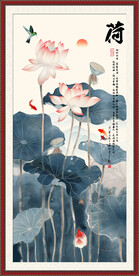 荷花国画