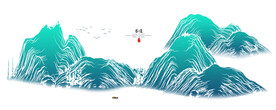 现代抽象水墨线条画
