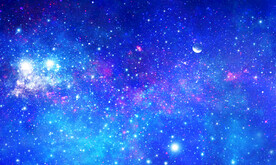 蓝色星空星云背景图