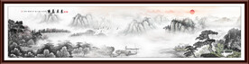 山水意境中国风水墨画