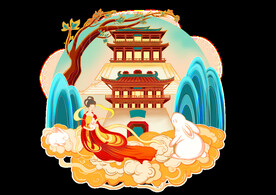 中秋手绘插画