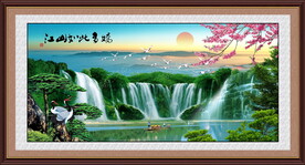 瀑布山水